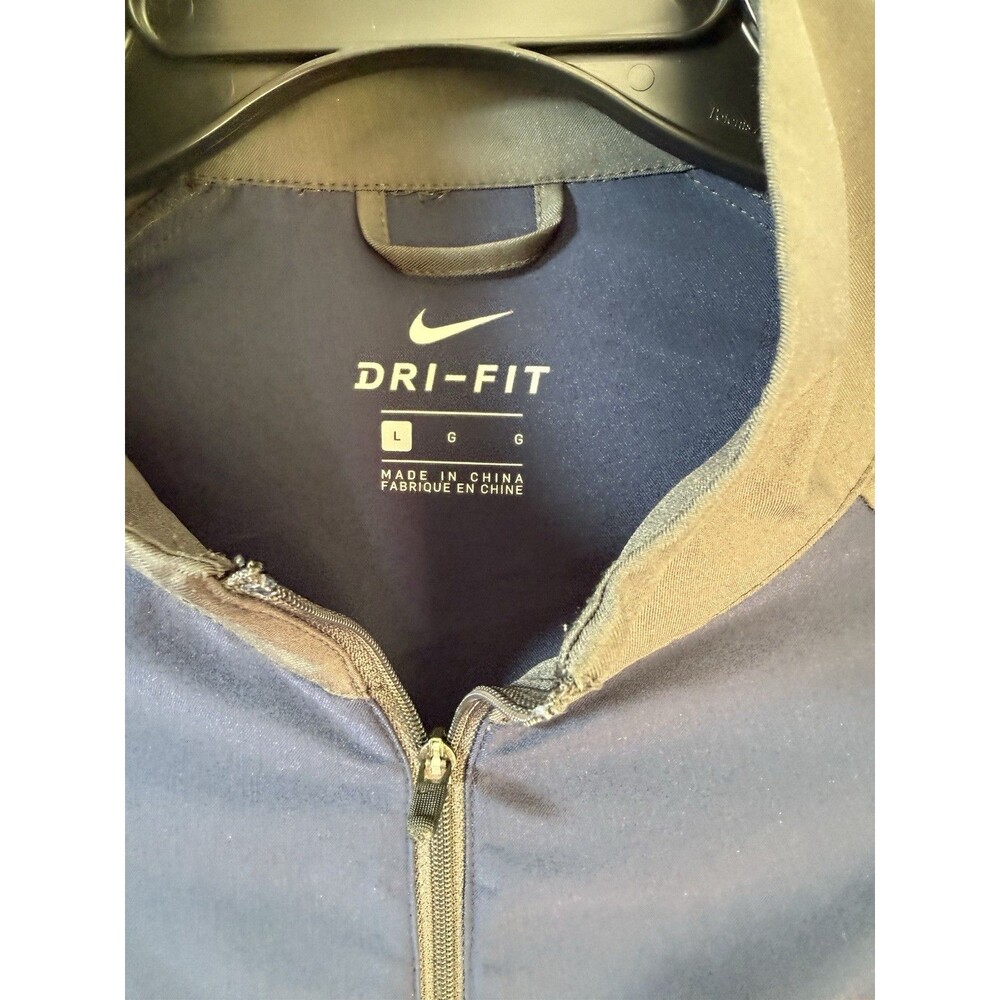 Nike Dri-Fit Full Zip Jacket Size Large Blue with N Logo - Picture 2 of 5
